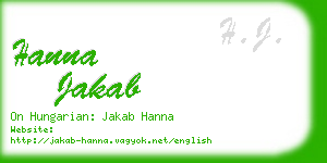hanna jakab business card